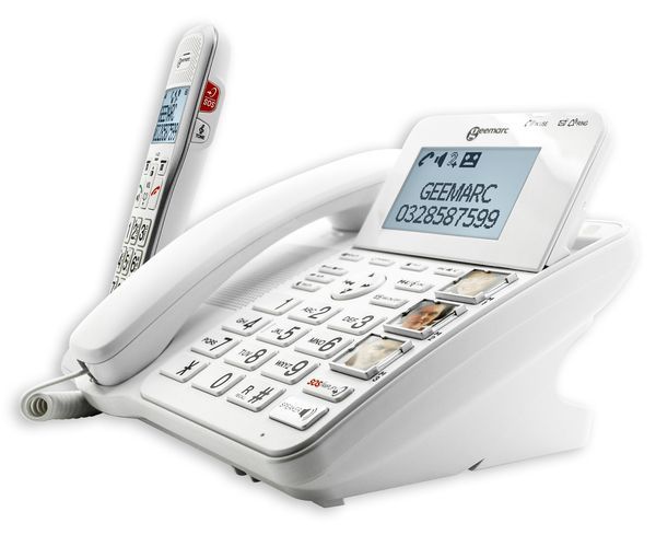 Seniorentelefon mit Bildwahltasten Geemarc Amplidect 595 Combi