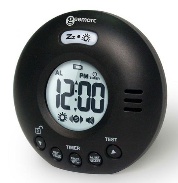 Geemarc Wake'n'Shake Voyager Reisewecker Vibrationswecker in schwarz