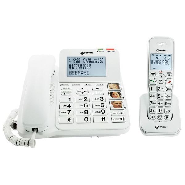 Seniorentelefon mit Bildwahltasten Geemarc Amplidect 295 Combi